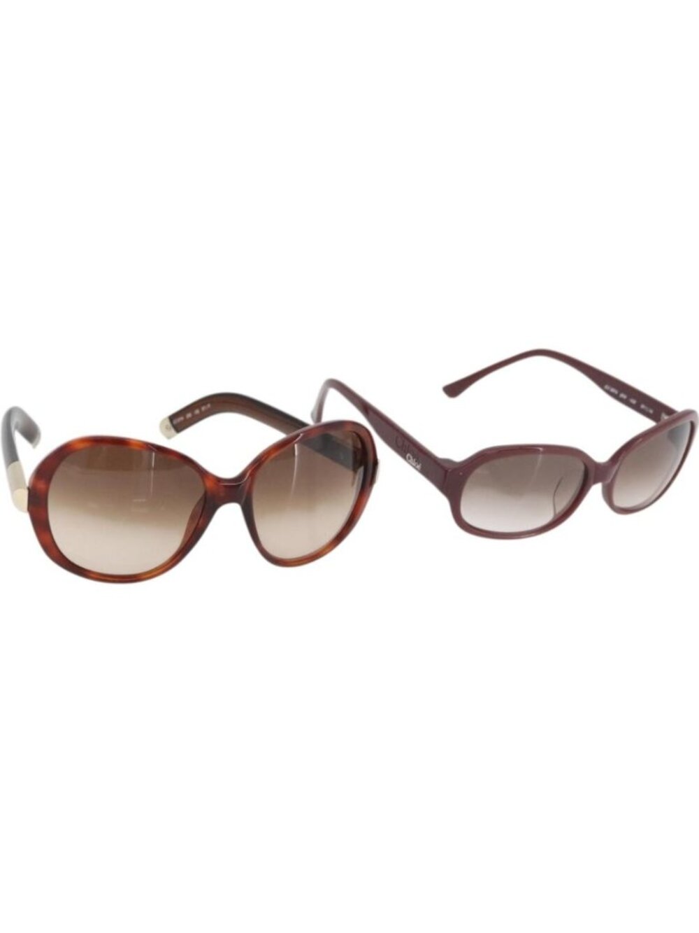 Chloe Sunglasses plastic 2 Set Brown Bordeaux